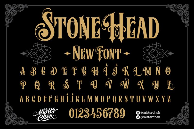 MCF Stone Head Czcionka