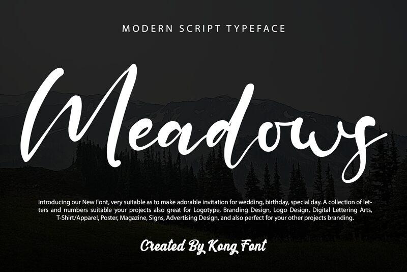 Meadows Schriftart