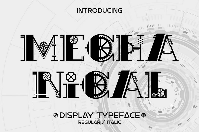 Mechanical Schriftart