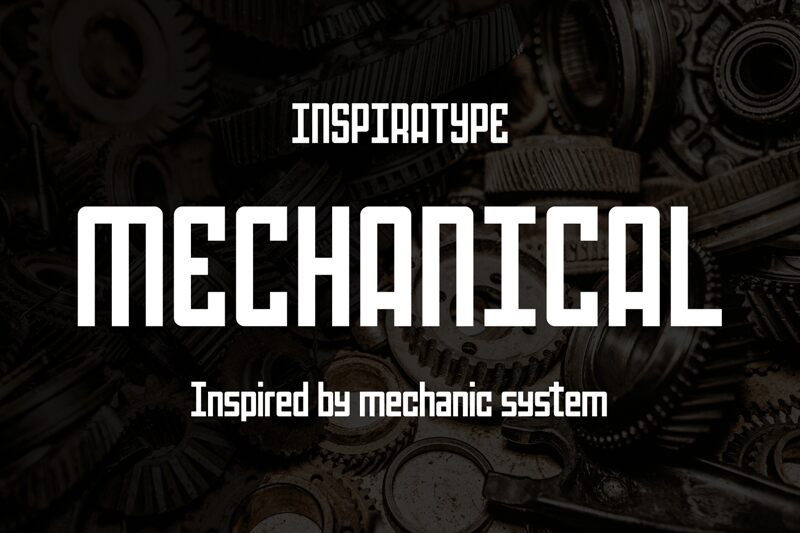Mechanical Czcionka
