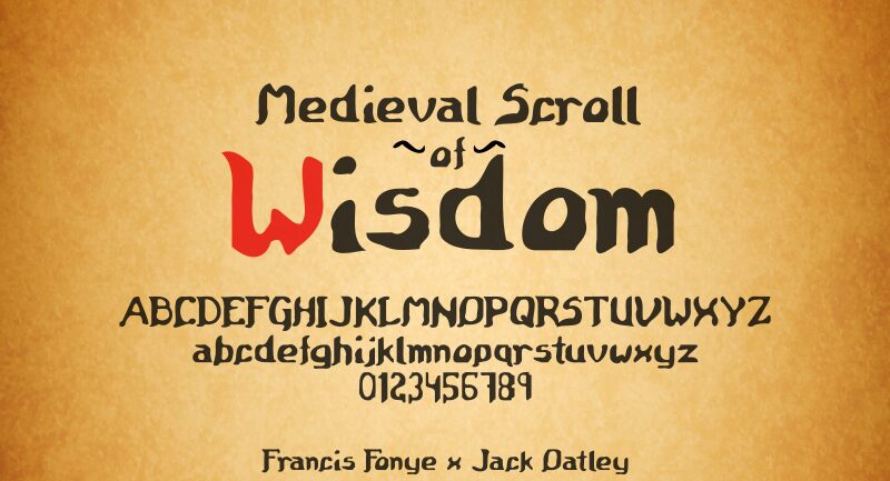 Medieval Scroll of Wisdom Carattere