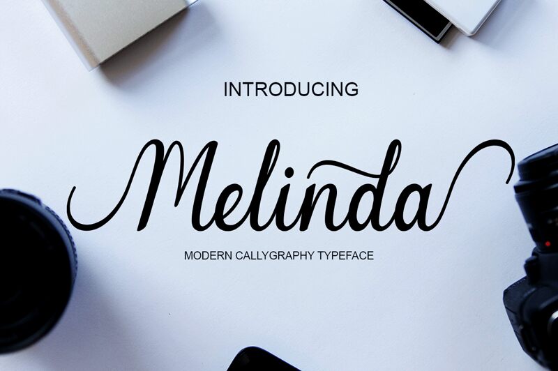 Melinda art design font