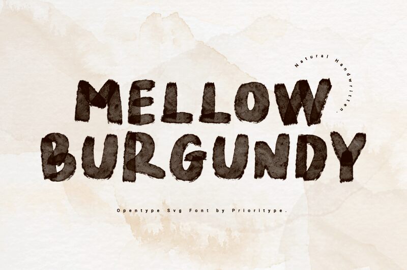 Mellow Burgundy Schriftart