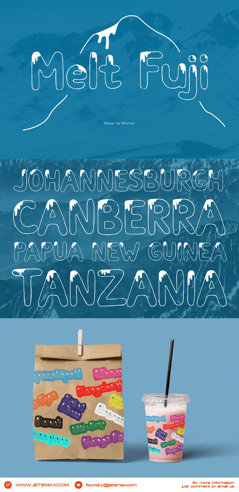 Melt Fuji Schriftart