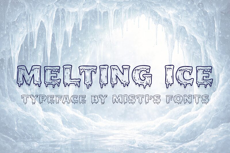 Présentation et spécimen de la police Melting Ice