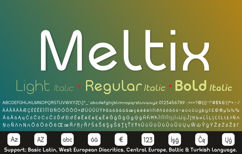 Meltix Bold Carattere