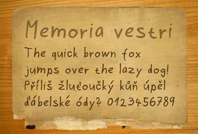 Memoria vestri Schriftart