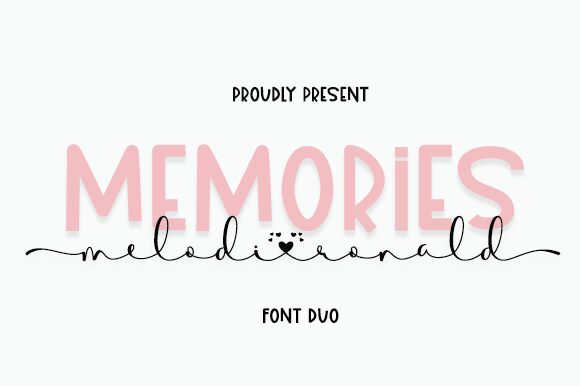 Memories Display Druh písma