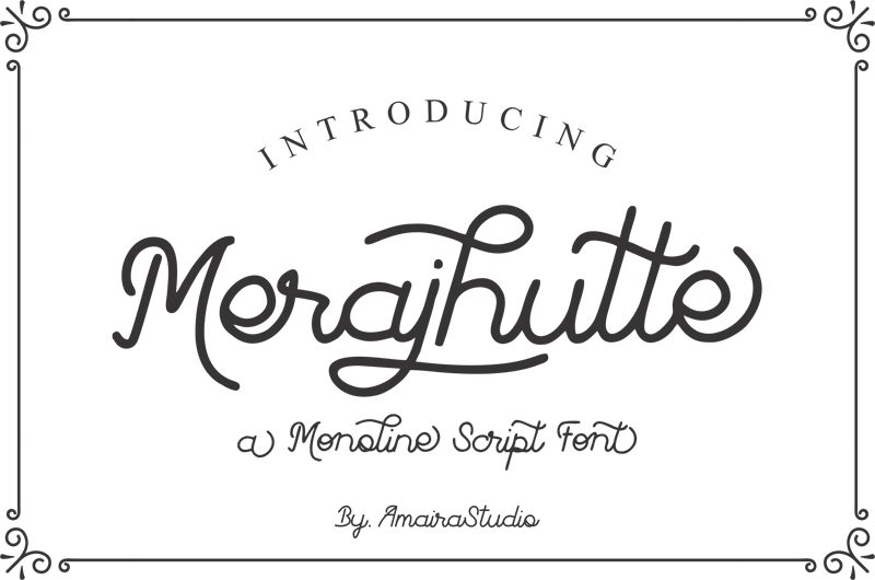 Merajhutte Schriftart