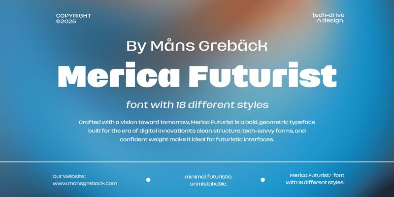 Merica Futurist Fonte
