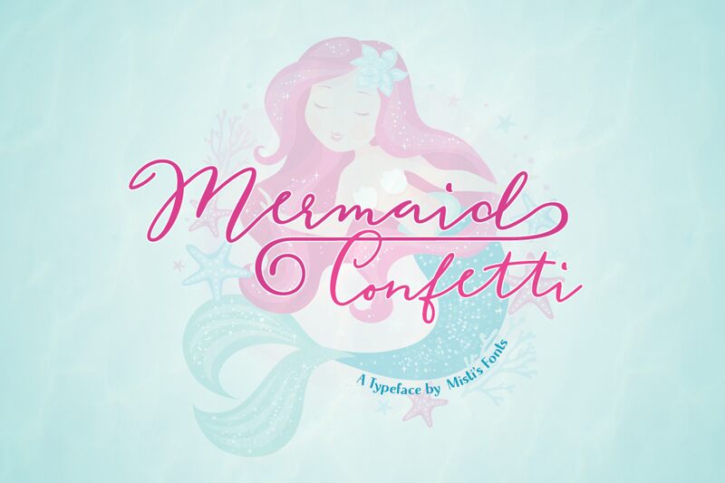 Mermaid Confetti Schriftart