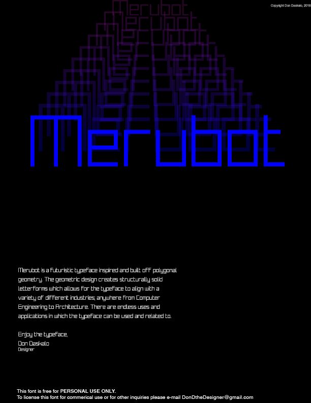 Merubot Schriftart