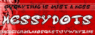 Messy dots Schriftart