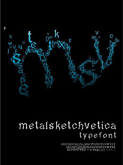 MetalSketchvetica Schriftart