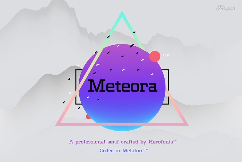 Meteora Schriftart