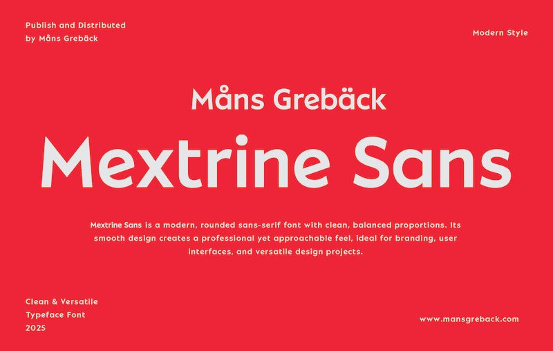 Mextrine Sans Schriftart