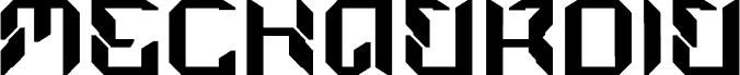 Mechadroid шрифт