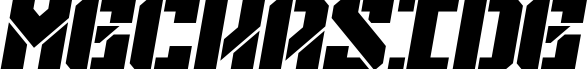 Aperçu de la police Mechaside Italic
