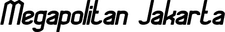Podgląd czcionki Megapolitan Jakarta Bold Italic