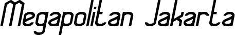 Podgląd czcionki Megapolitan Jakarta Italic