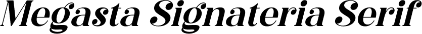 Megasta Signateria Serif Italic