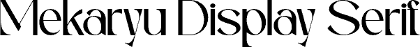 Vorschau der Schriftart MekaryuDisplaySerif-Regular