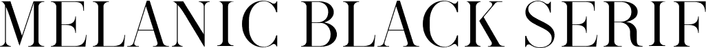 Melanic Black Serif Demo Regular