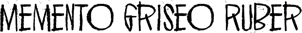 Preview of the Memento Griseo Ruber font