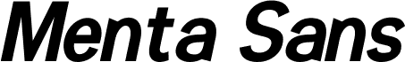 Menta Sans Bold Italic