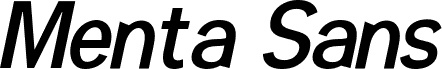 Menta Sans Italic