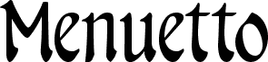 Menuetto 字体预览