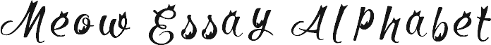 Meow Essay Alphabet Regular