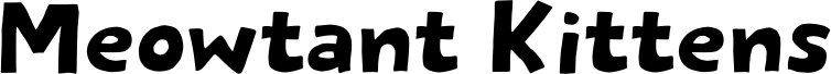 Preview of the Meowtant Kittens DEMO Regular font