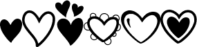 Preview of the Merciful Heart Doodle font