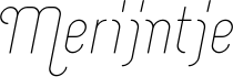 Merijntje Light Italic