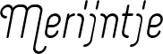 Merijntje SemiBold Italic