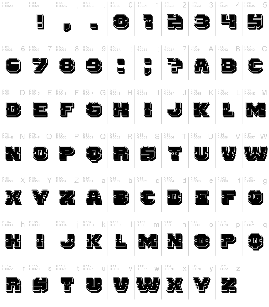 Mechanica Regular font | Fonts2u.com