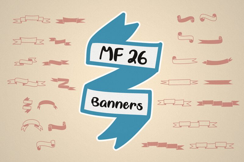 MF 26 Banners Schriftart