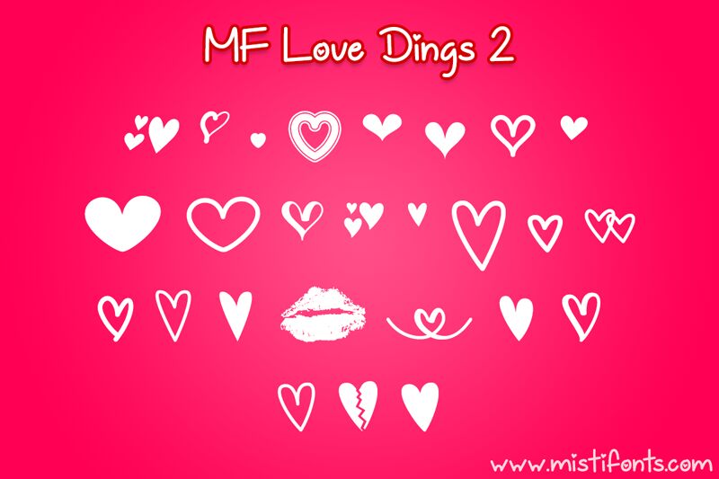 MF Love Dings 2 Czcionka