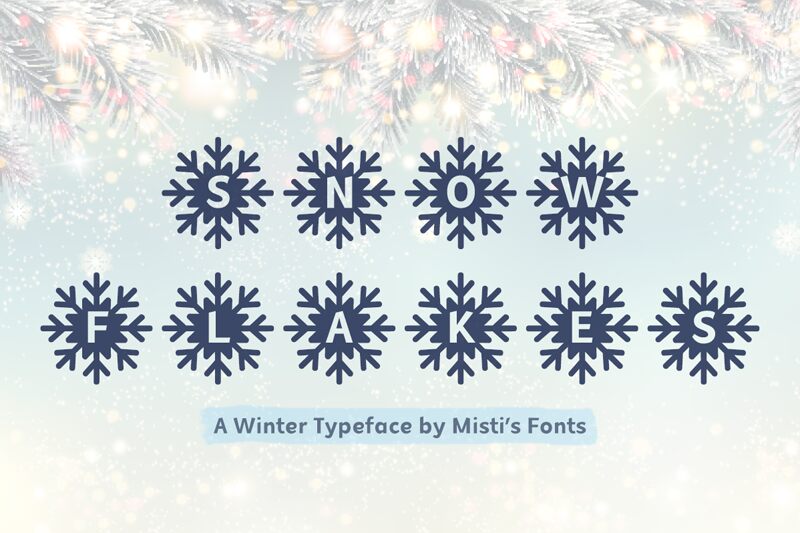 MF Snowflakes Schriftart