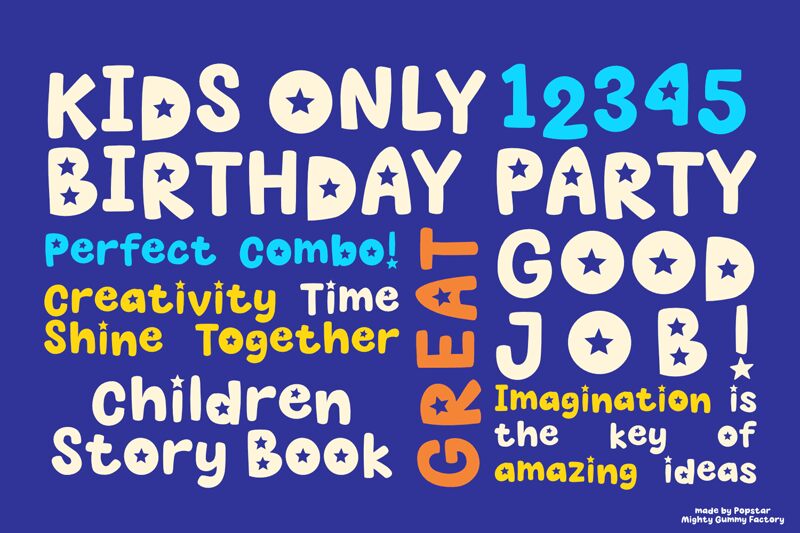 MGF Popstar Шрифт