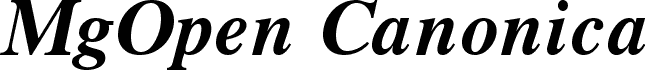 MgOpen Canonica Bold Italic