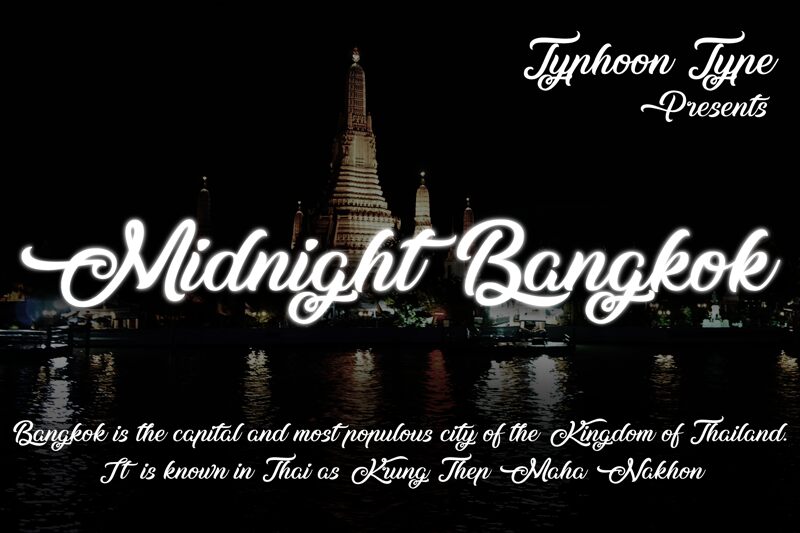 Midnight Bangkok Czcionka