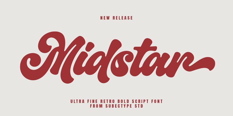 Midstar — Prezentace písma