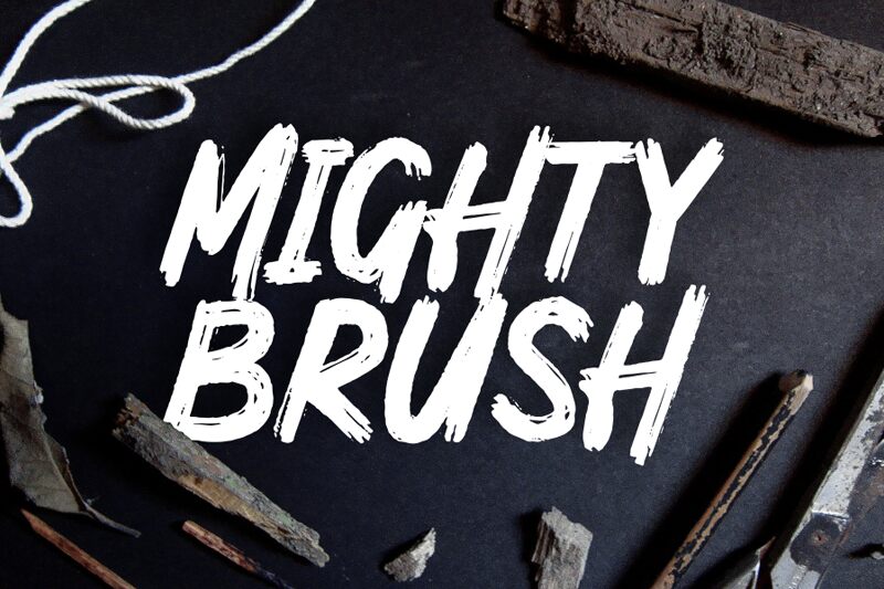 Mighty Brush Czcionka
