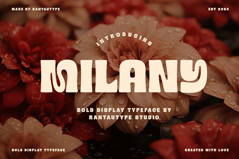 Milany — Prezentace písma