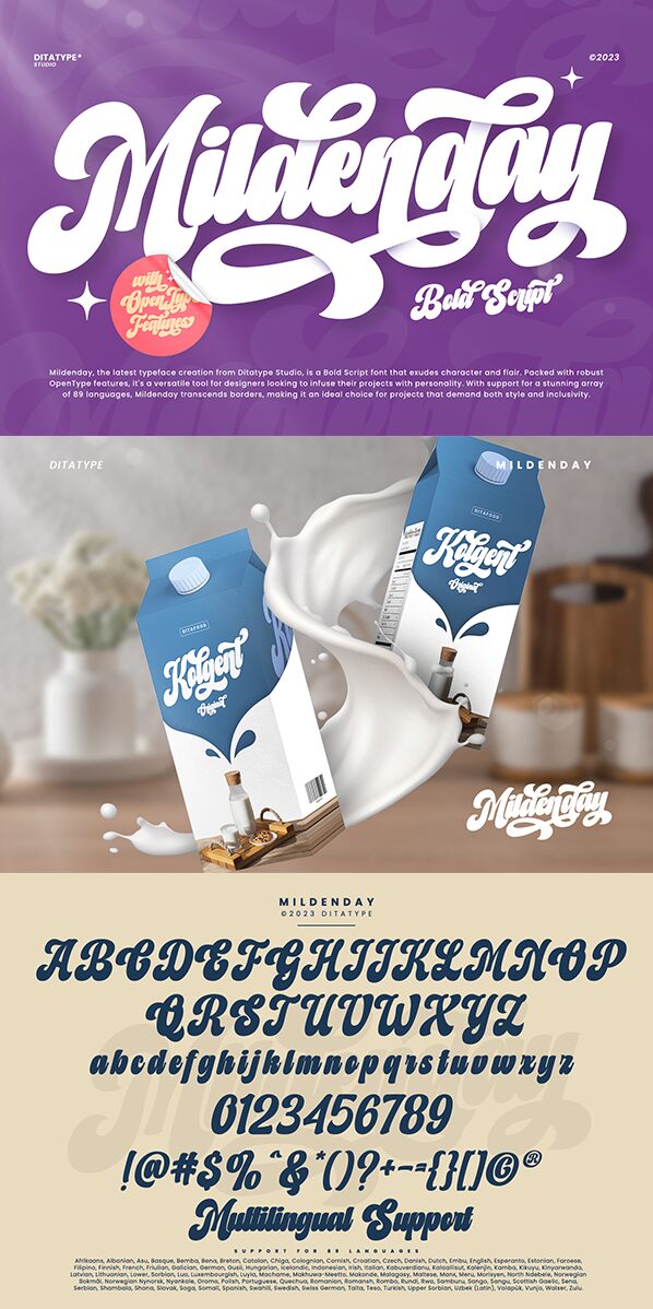 Mildenday Druh písma