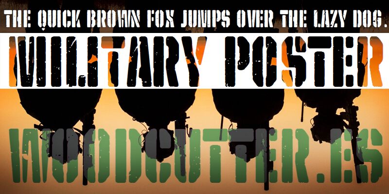 Military Poster Schriftart