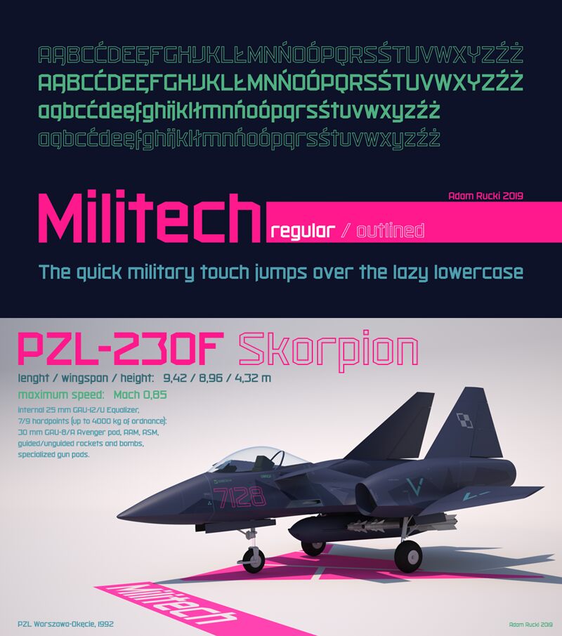 Militech Czcionka