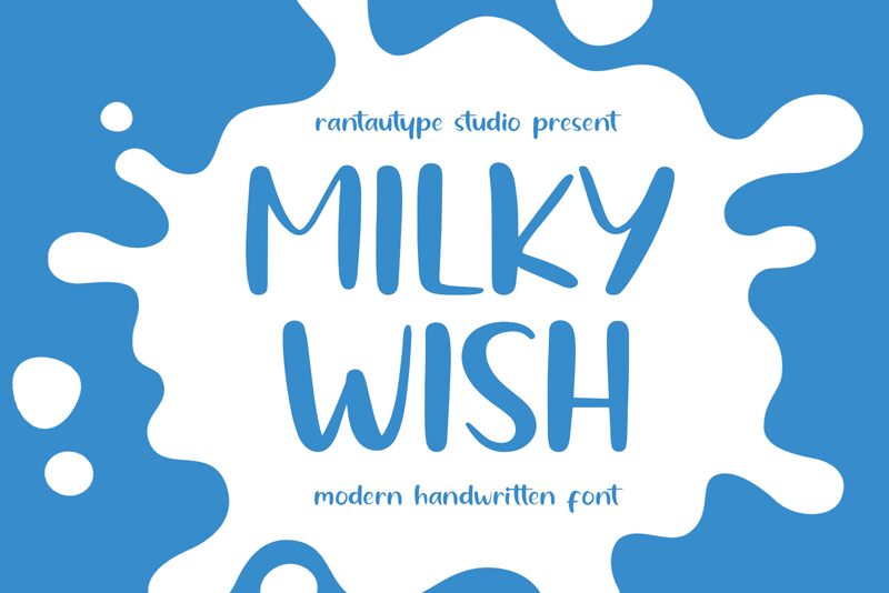 Milky Wish — Prezentace písma